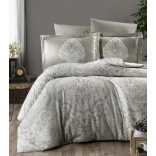 Единичен спален комплект памучен сатен - МИЛЕНА бежово